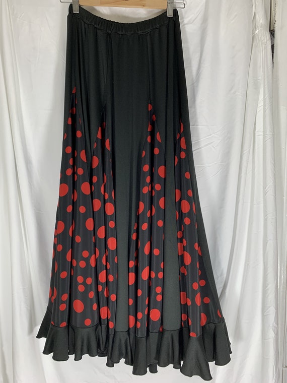 Flamingo Skirt: Black with Red or White dots - image 4