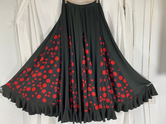 Flamingo Skirt: Black with Red or White dots - image 1