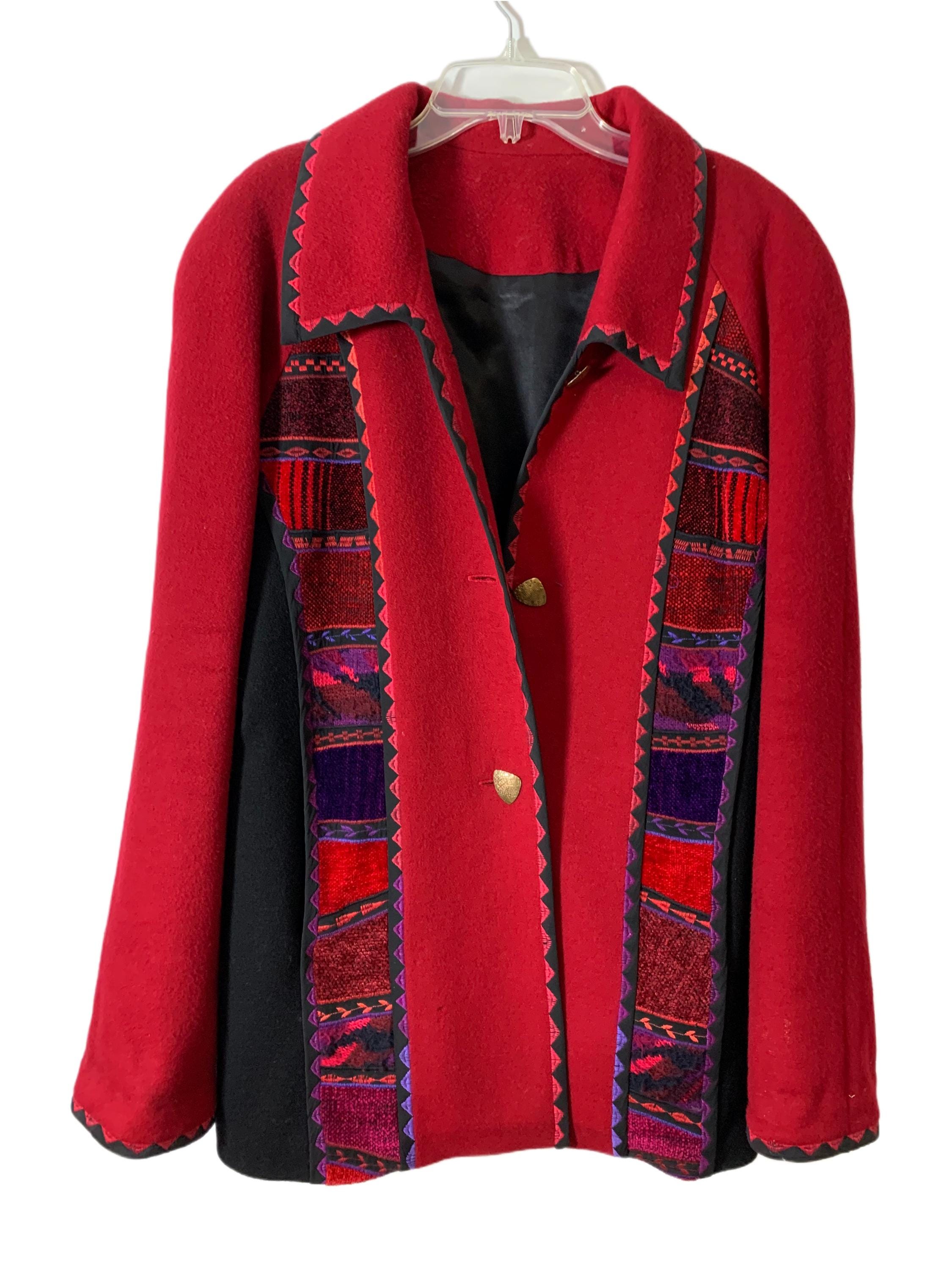 Crafted/art Wool Coat - Etsy