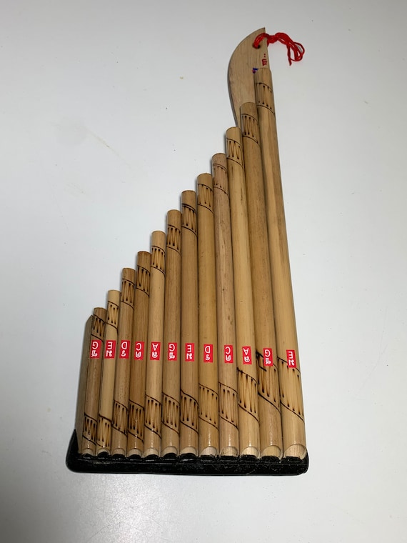 Panpipe Wot Thai Isan lao Bamboo Flute Harmonica Traditional