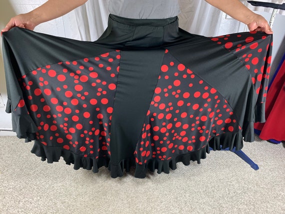 Flamingo Skirt: Black with Red or White dots - image 2