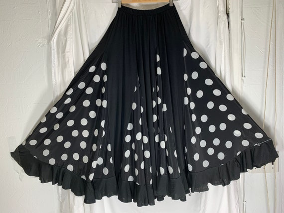 Flamingo Skirt: Black with Red or White dots - image 3