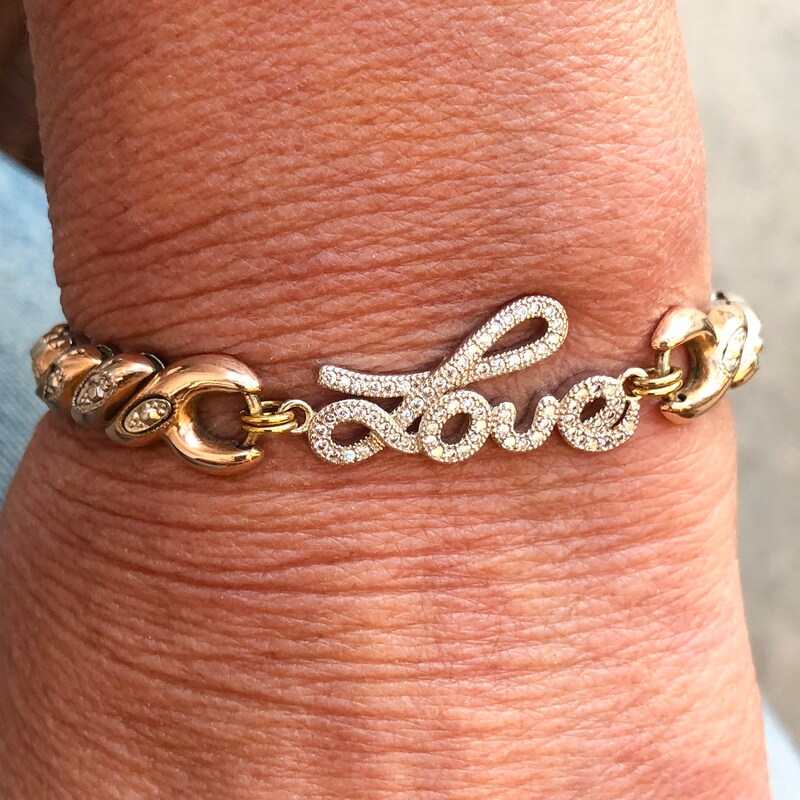 Thin Watchband Bracelet with CZ main image 1