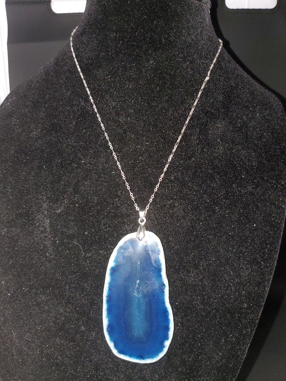 Agate necklace etsy discount