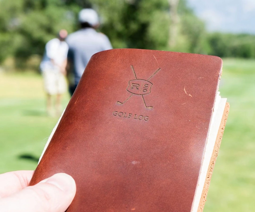 Leather Golf Log With FREE Laser Engraved Personalization Golf Tracker