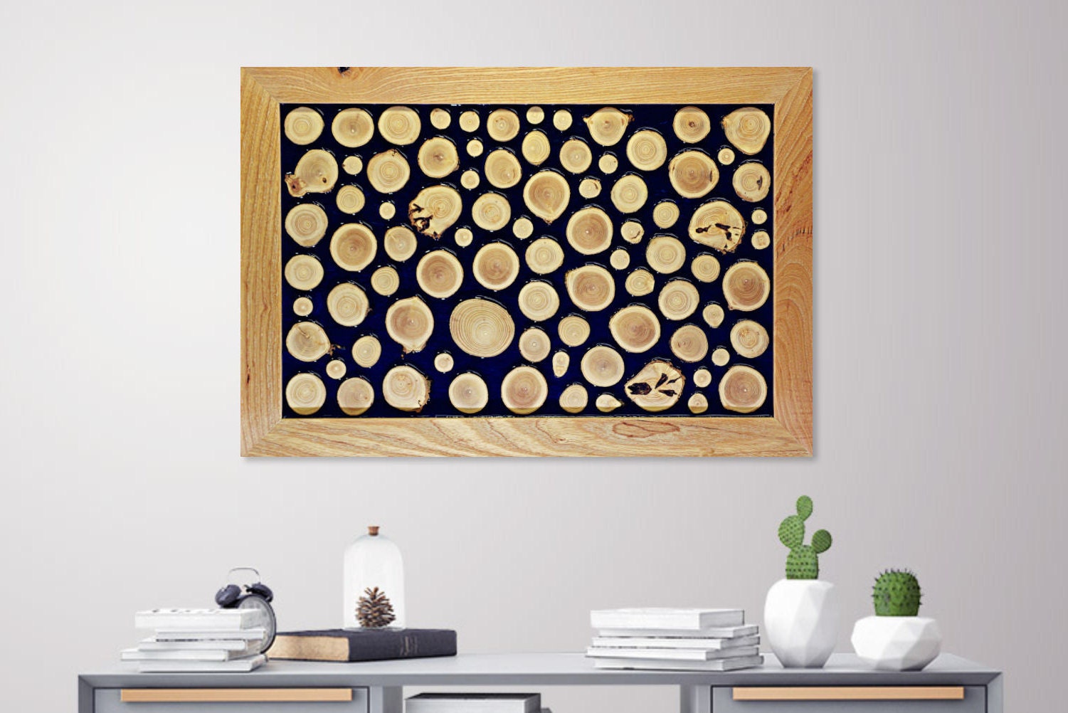 Handmade Framed Tree Slice Wall Art Lowwater Wall Art Etsy