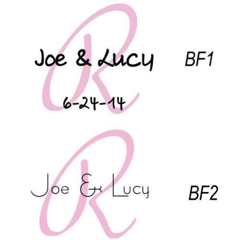 pack of 96 Personalized Wedding Favor Monogram Border Labels