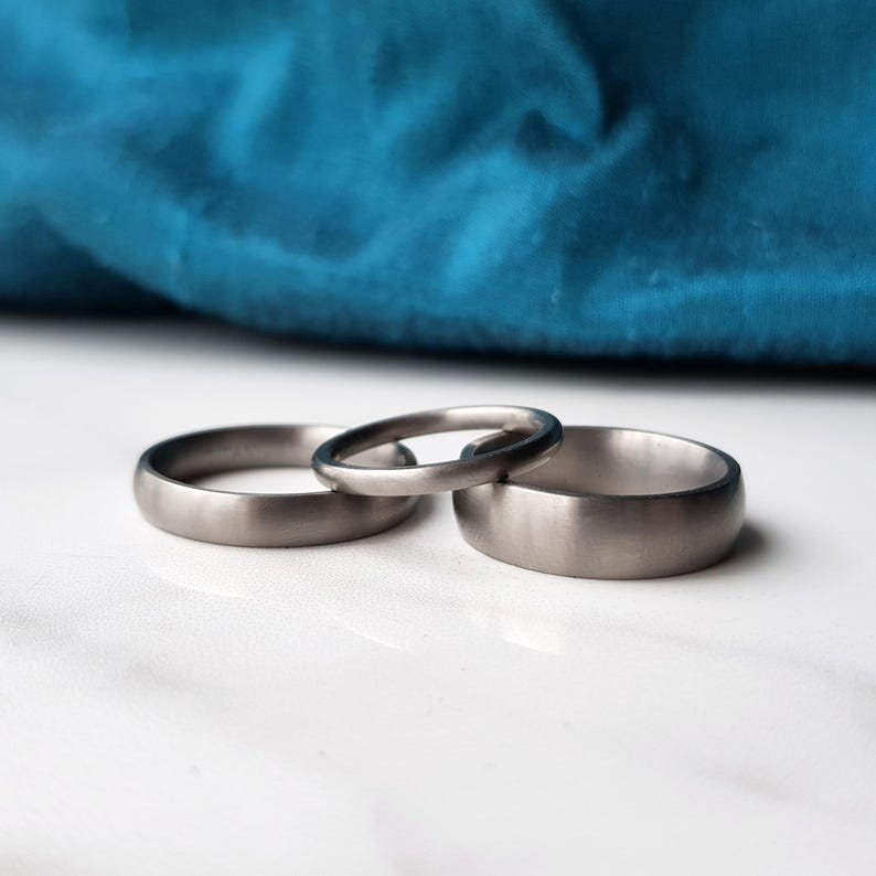 Titanium wedding band personalized 2mm, 3mm, 4mm, 5mm, 6mm