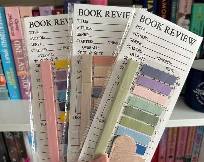 Mini Annotation Kit: Book Review, Tabs, Highlighters. - Etsy