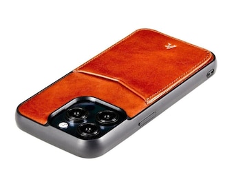Italian Leather iPhone Wallet Case: Slim Protective Card Holder Case