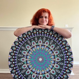 Mandala dot art painting 32 inch.