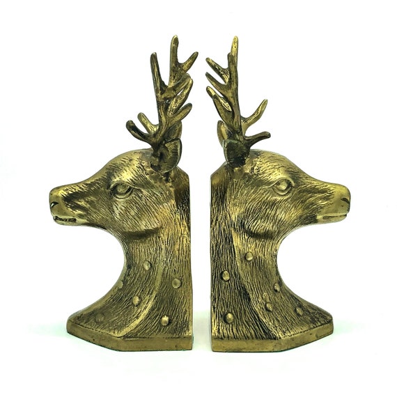 brass deer head