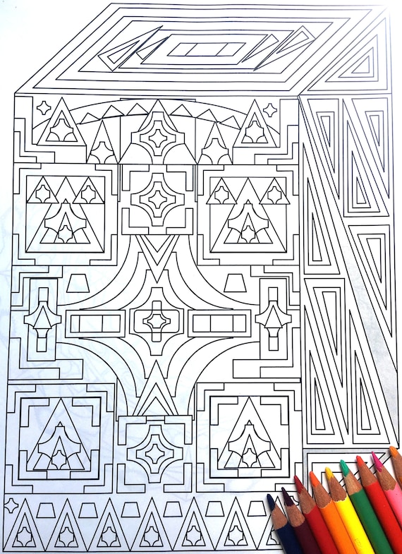 Cuboid Adult Coloring Page Instant Download Shapes And Etsy Cuboid Adult Coloring Page Instant Download Shapes And Etsy