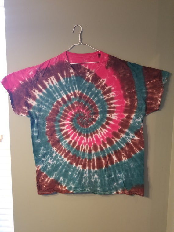 3X tie dye tshirt men women 3XL tie dye shirt brown blue | Etsy