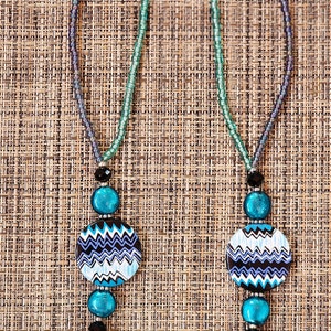 Lagoon Steps - Turquoise and White Beaded Footless Sandals