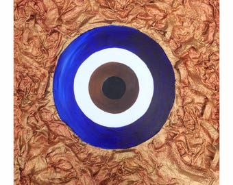 Gold Evil Eye Painting