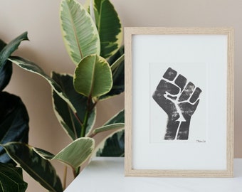 Power to the People- Black and White Print #3- '22