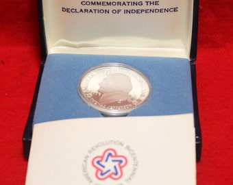 1976 American Revolution Bicentennial 900 Silver Thomas Jefferson Medal