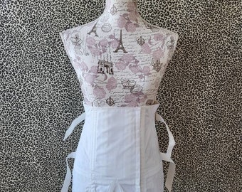 Faja falda vintage estilo deadstock lazada abanico blanco estilo años 30s 40s