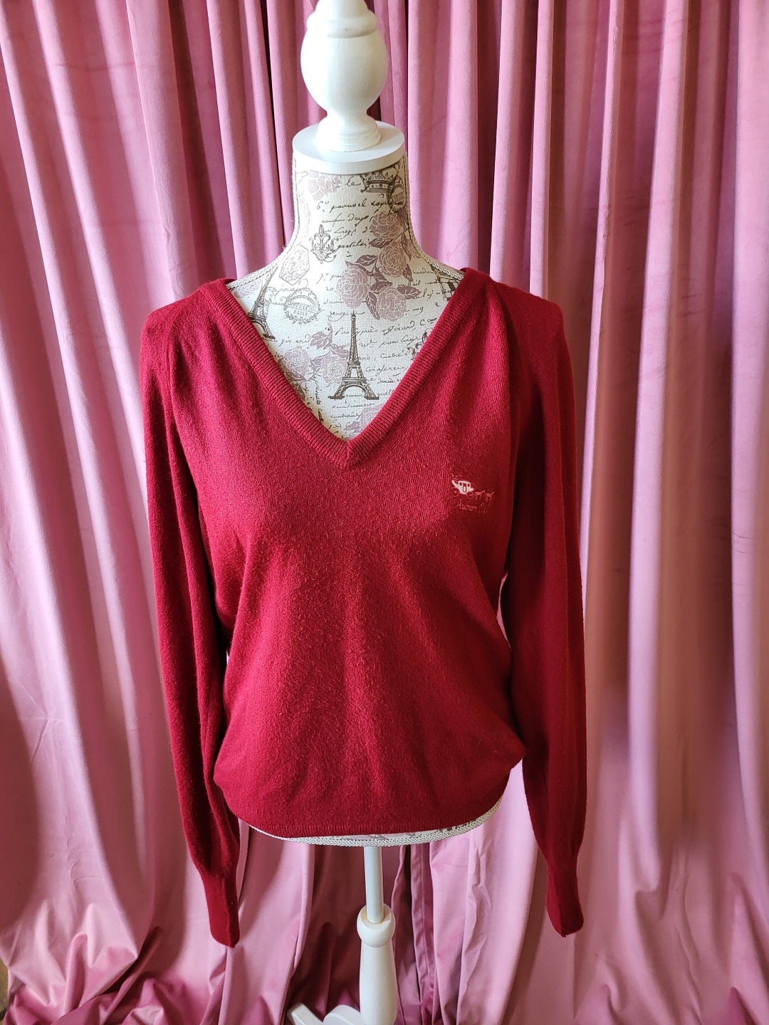Vintage 70's men's brown striped sweater M Eiffel main image 0