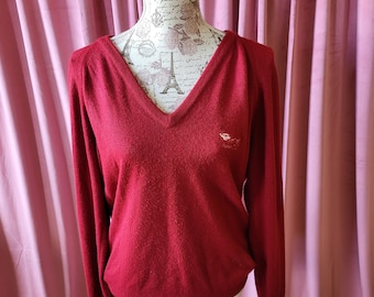 Vintage 1960's Men's - Women's 100% Virgin Orlon Acrylic Red