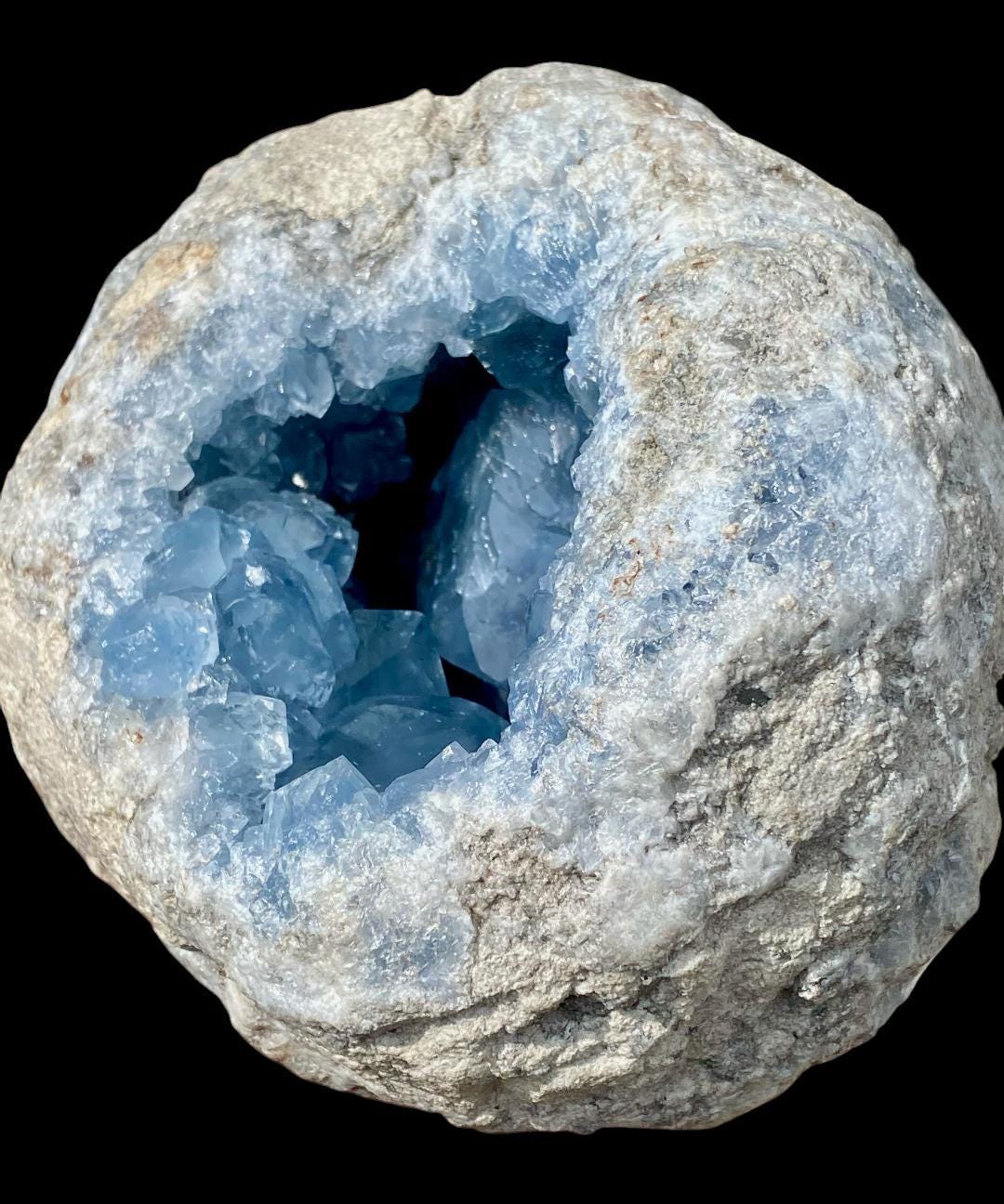 HUGE Royal CUBIC CELESTITE Geode - Etsy