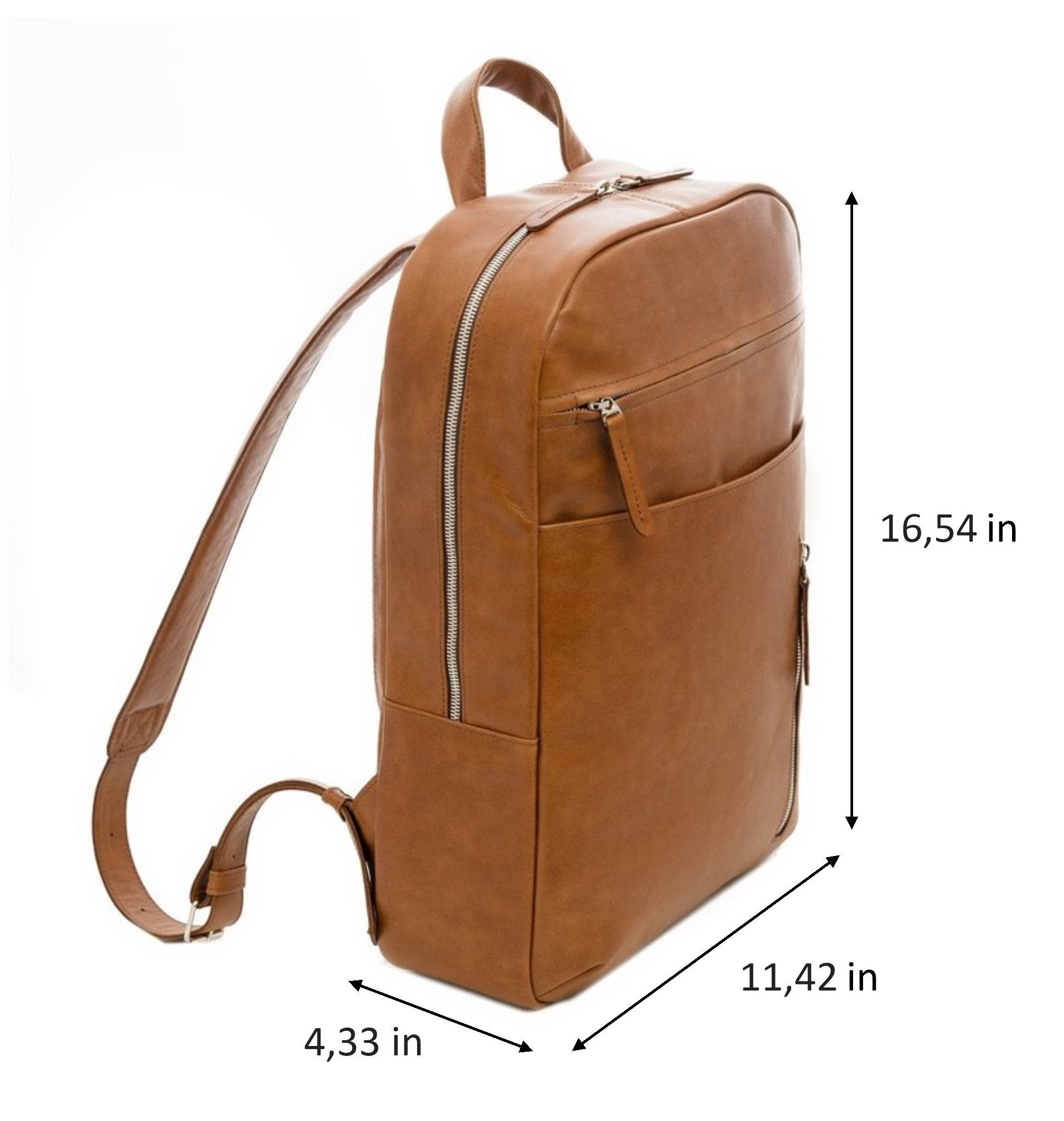 Men leather backpack for business Brown mens rucksack Laptop Etsy