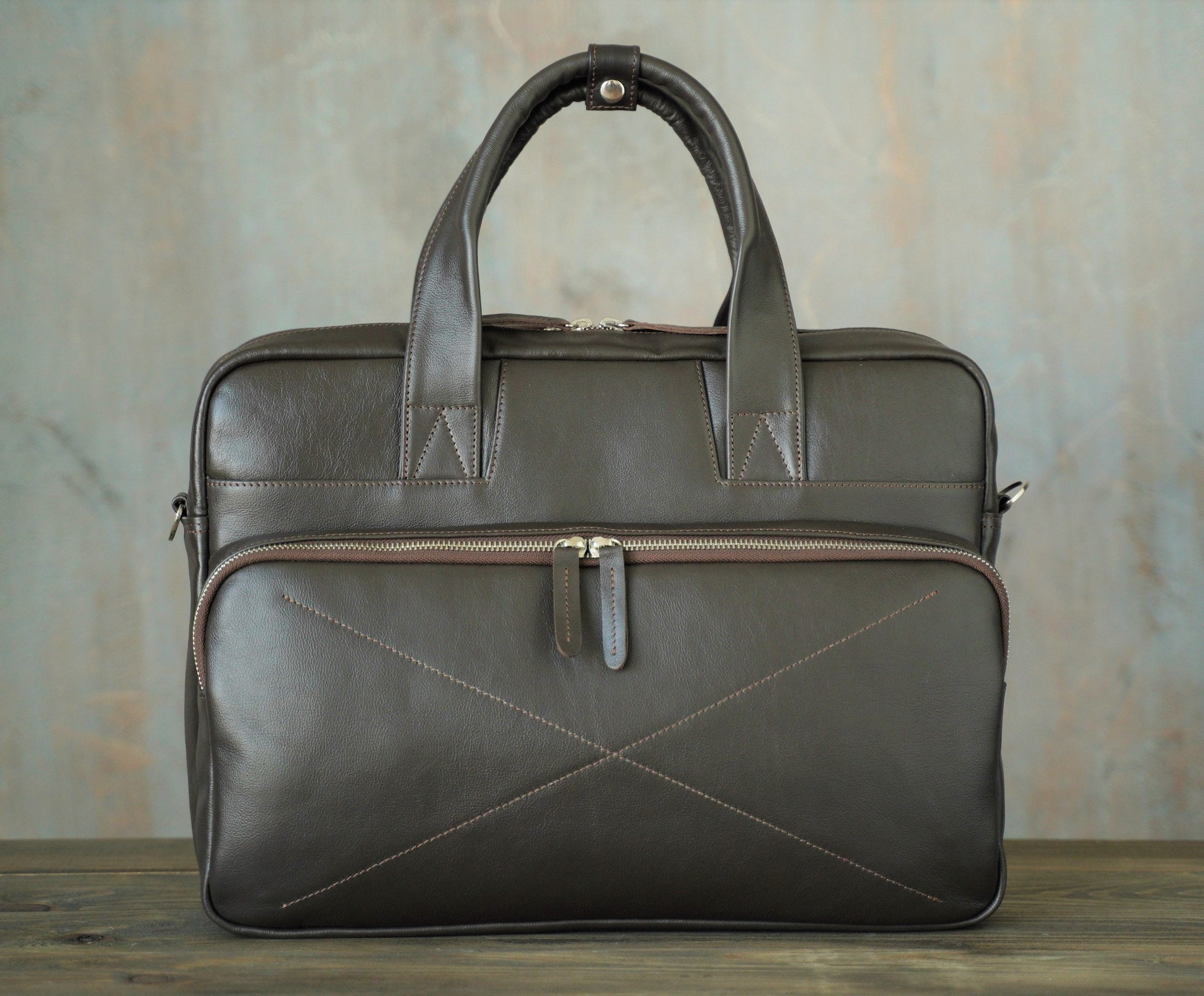 Leather briefcase Leather bags for men Genuine leather bag Etsy