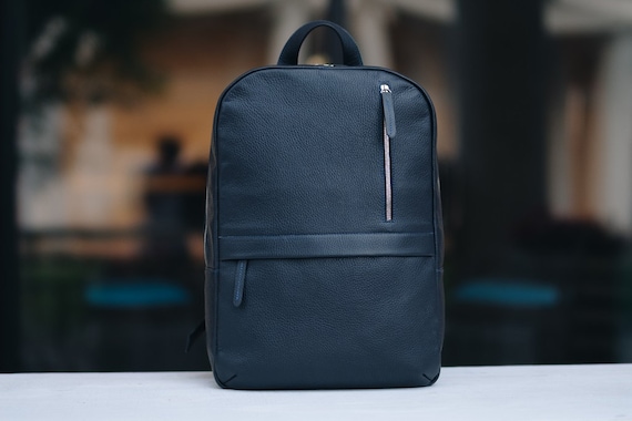 genuine leather laptop backpack