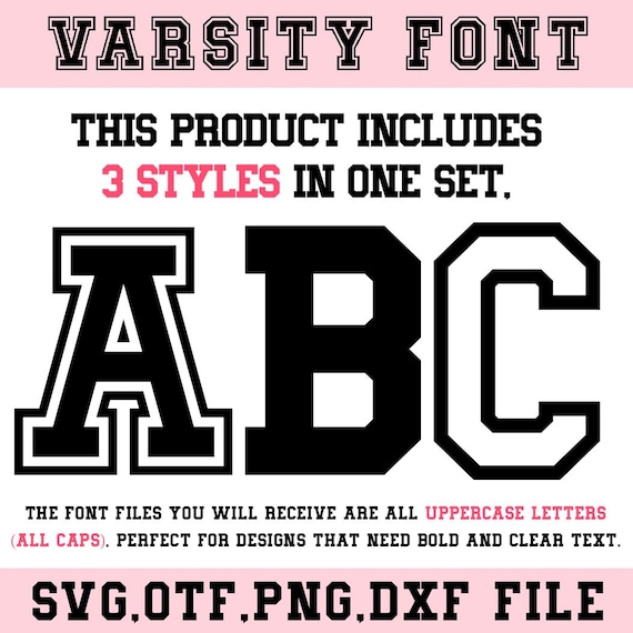 Varsity Font Svg, Sports Alphabet Svg, Jersey Letters, Varsity College Font, Varsity alphabet svg,Football Svg,DXF,PNG,OTF