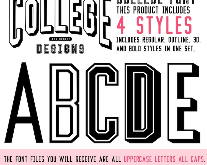 Varsity Font Svg, College Font Svg, Sports Font, Alphabet Svg ...