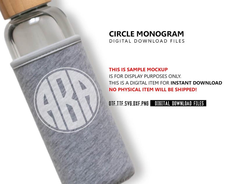 Circle Monogram Letters Font, TTF, OTF, SVG, Png Alphabet,personalized ...