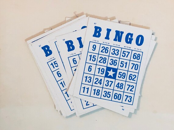 Vintage Bingo Cards Game Pieces Pack Vintage Ephemera Junk Journal Inspiration Old Paper Destash Diy Chipboard Projects - 