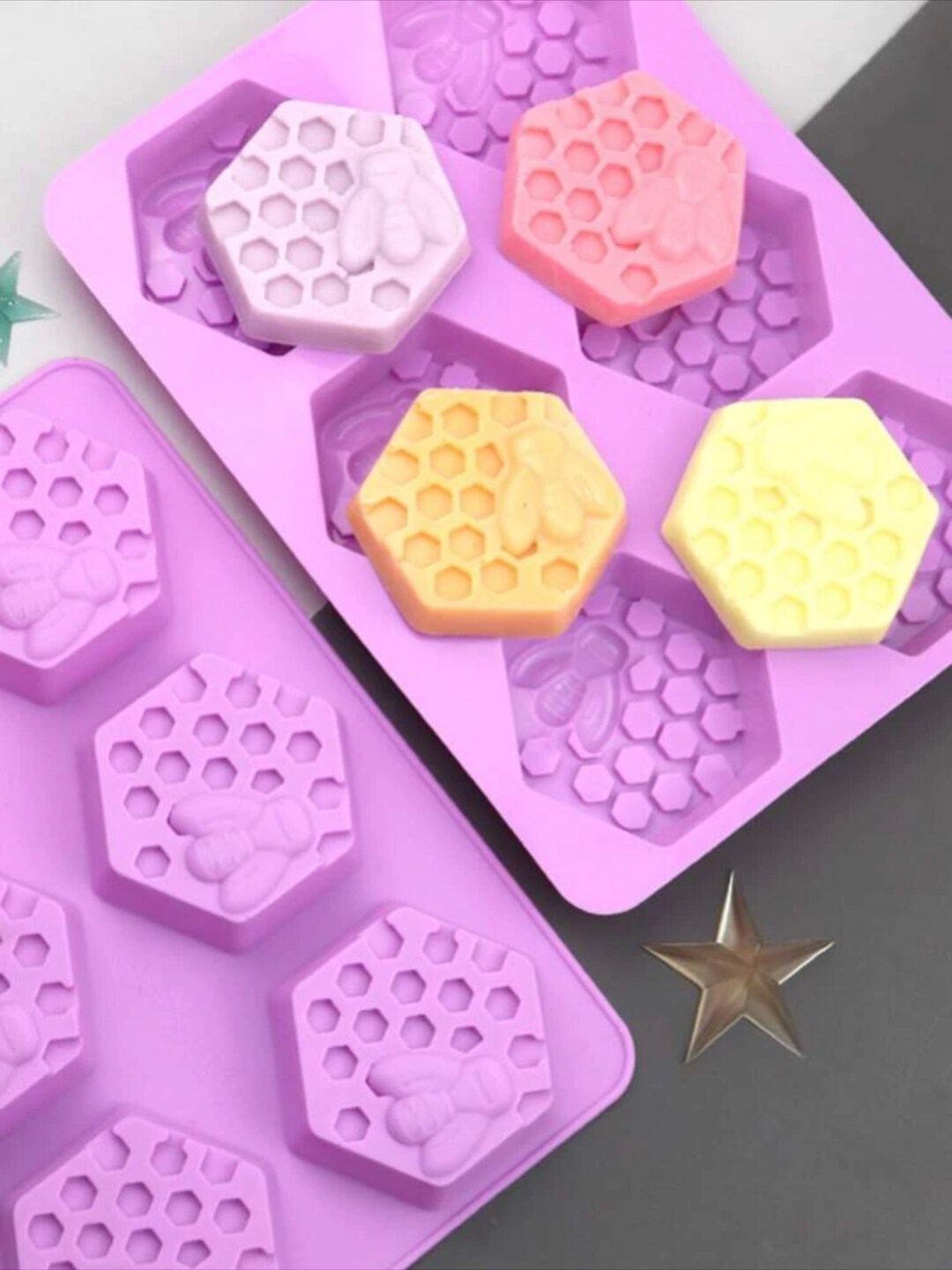 Silicone Soap Mold / Beeswax Baking Mold / Hexagon Etsy