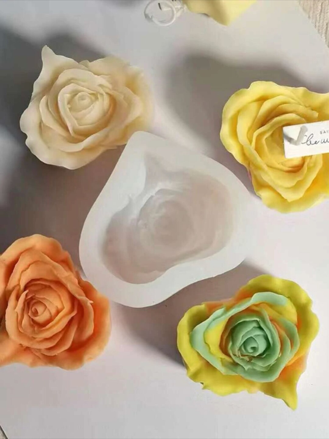 Rose Silicone Candle Mold / Heart Shaped Rosebud Mold for Home Etsy