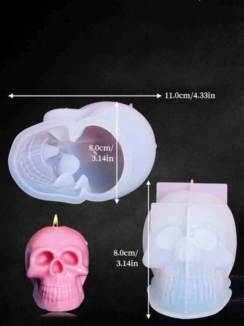 Large Skull Mold / Skull Silicone Mold for Candle / Epoxy Etsy