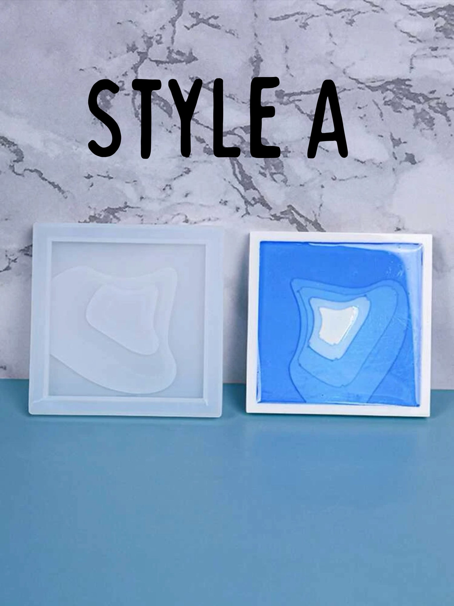 Aesthetic Square Coaster Mold / Silicone Coaster Mold / UV Etsy