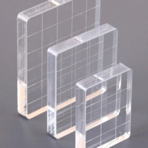 Acrylic Block for Clear Stamp,transparent Stamp Block,acrylic Mounting Block ,clear Transparent Stamp,grip Block 