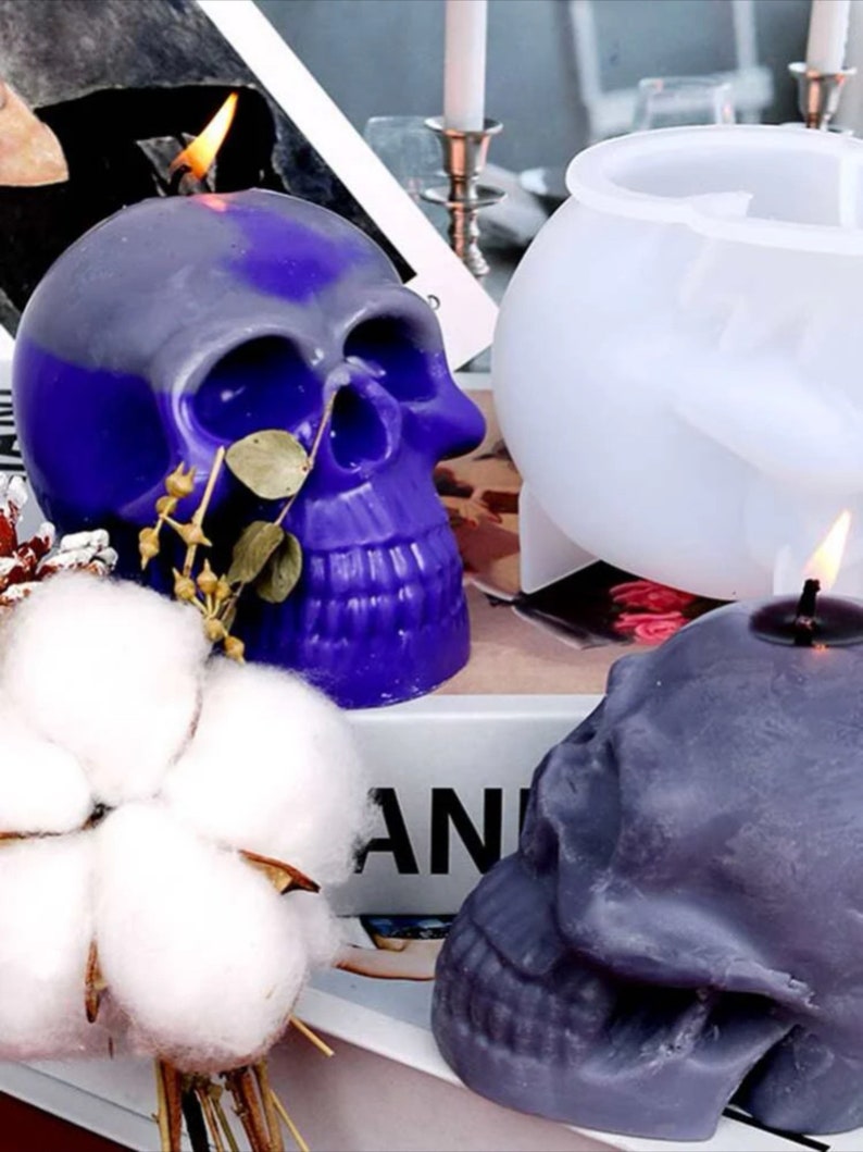 Large Skull Mold / Skull Silicone Mold for Candle / Epoxy Etsy