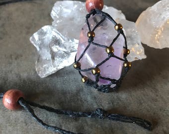 Brazilan Polished Rose quartz necklace