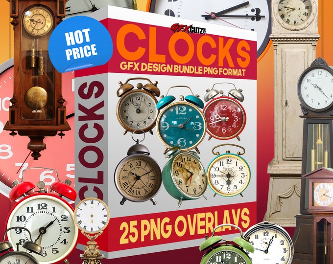 Clock Overlays in Png Format, Overlay, Digital Overlay, Photo Overlay, Png, Clipart