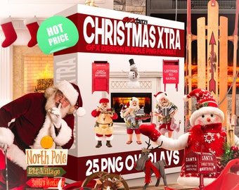 Christmas Overlays In Png Format, Photoshop Overlay, Digital Overlay, Photo Overlay, Png, Clipart, (Santa, Snowman, Winter, Santa Claus,