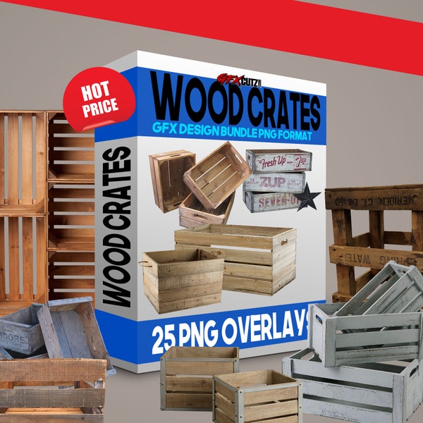 Wood Crate Overlays for Photoshop In Png Format For Your Photo Manipulation Project - Wood, Crate, Chest, Trunk, Box, Overlay, Mermaid