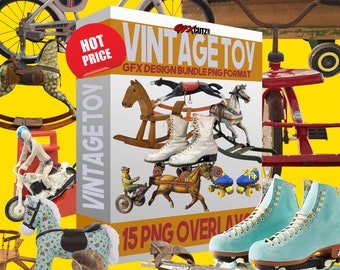 Vintage Toys Photoshop Overlays In Png Format, Photo Overlays, Photoshop overlay, Summer overlays, digital Backdrop, Photo art, Photography