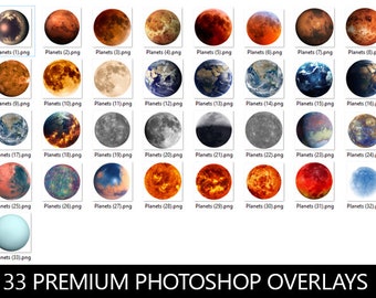 Planet Photoshop Overlays In Png Format  ( Space Overlay, Moon Overlays, Earth Overlays, Mars Overlay, Sky Overlays, Astronomy Clip Art )