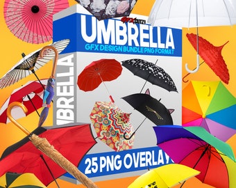 Umbrella Photoshop Overlays In Png Format, Photo Overlays, Photoshop overlay, Summer overlays, digital Backdrop, Photo art, Photography