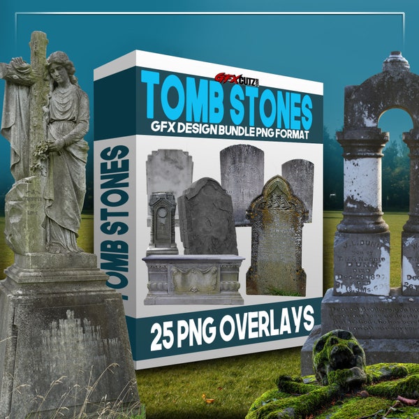 Cemetery Tombstones Photoshop Overlays In Png Format For Your Photo Manipulation Project ( Gothic, Grave Yard, Grave, Tomb Stone )