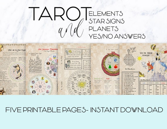 Tarot Journal Tarot Notes Vol.2 printable pages | Etsy