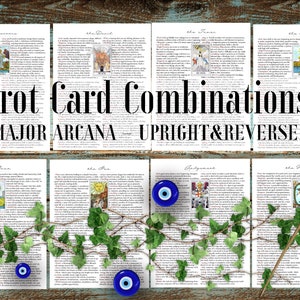 Combinações de cartas de tarô, Arcanos Maiores, parte III, diário de tarô, para impressão, livro das sombras, rider-waite, download instantâneo