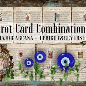 Combinações de cartas de tarô, Arcanos Maiores, parte I, diário de tarô, para impressão, livro das sombras, leitura de cartas de tarô, rider-waite, download instantâneo